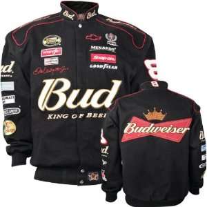  Dale Earnhardt Jr Black Cotton Twill Jacket: Sports 