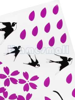   Wall Sticker Kissing Fish/Swallow/Flower/Fence Wall Art Home Decal HOT