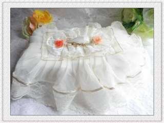 Shabby Chic Rose Vintage Romantic Elegant Lace Tissue Box Cover Holder 