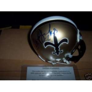 Aaron Brooks Autographed New Orleans Saints mini helmet w/ COA