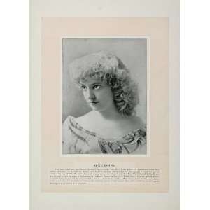 1894 Theater Stage Actors Alice Evans J. H. Stoddart   Original Print