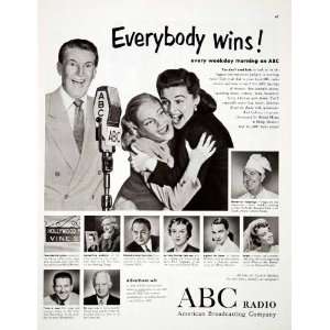  1951 Ad Everybody Wins ABC Radio Host Bud Collyer Bristol 