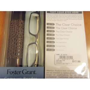 FOSTER GRANT READING GLASSES, 1.00 (Brown carrying case 