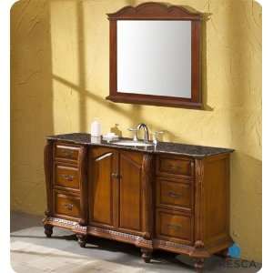  Fresca Chester Antique Single Sink Bathroom Vanity w/ Baltic Brown 