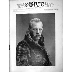  1897 Portrait Arctic Explorer Dr. Fridtjof Nansen