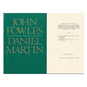    Daniel Martin / John Fowles John (1926 2005) Fowles Books