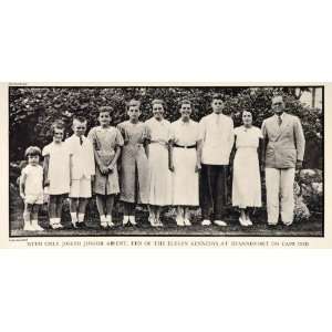  1937 Halftone Print Joseph Patrick Rose Kennedy Family 
