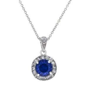 Katie Holmes Inspired Synthetic Sapphire Necklace