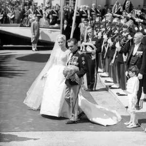  Prince Rainier of Monaco and Grace Kelly Leaving the 