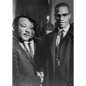  Malcolm X Martin Luther King Poster Historic Handshake 