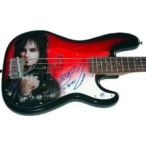 Motley Crue Autograph Signed Nikki Sixx Airbrush Bass Guitar Pro