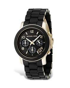 MICHAEL Michael Kors Black Rubber Strap Chronograph Watch, 39 mm