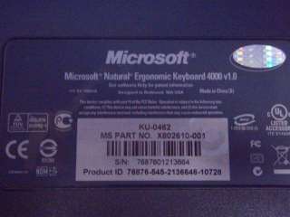 MICROSOFT NATURAL ERGONOMIC KEYBOARD 4000 V1.0 UNUSED  