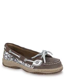 Sperry Girls Top Sider Angelfish Sequined Flat Boat Shoe   Sizes 13 