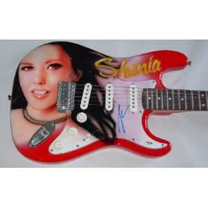 Shania Twain Autographed Signed Custom Airbrush Guitar PSA