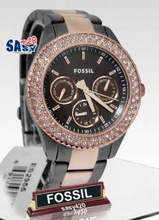 Fossil ES2955 stella chocolate rose gold tone women BEST SELLER watch 