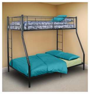 White Twin Over Full/Futon Bunk Bed Frame, Sleeper  
