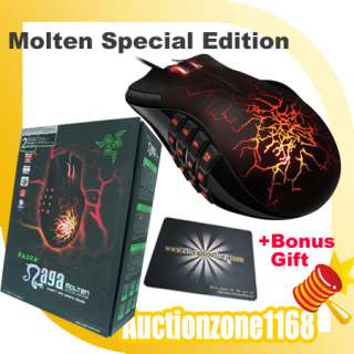   Naga Laser Molten Special Edition Gaming Mouse for Mac PC + Bonus Gift