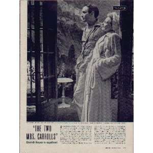 The Two Mrs Carrolls featuring Victor Jory and Elizabeth 