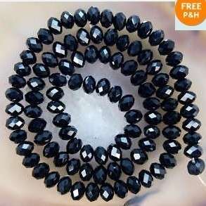 72pc Black Swarovski Crystal Gemstone Loose Beads 6x8mm  