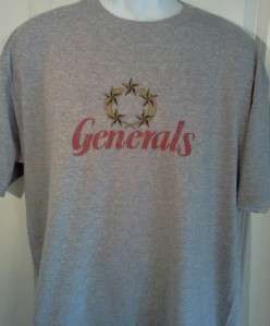 New Jersey GENERALS USFL Throwback Logo T Shirt Large  