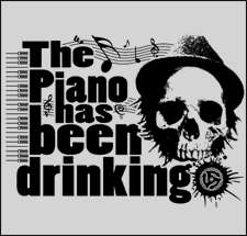 Tom Waits T Shirt   Jazz Piano tShirt   Blues T Shirts   Skull Tee