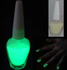 Invisible green glow in the dark nail polish glow gel  