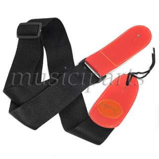 This black strap is great for acoustic electric Fender guitar bass.