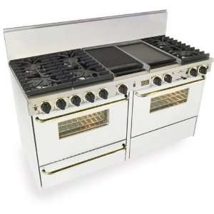  60 Pro Style Dual Fuel Natural Gas Range with 6 Sealed 