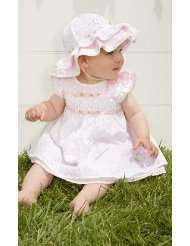 Le Top Sweet Little Darling White Dress Eyelet Dress, Size Newborn