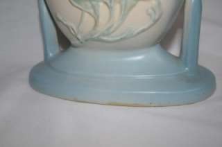 M35 HULL POTTERY Magnolia Pink Blue Vase 7 8 1/2  
