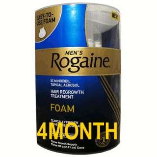 ROGAINE FOAM SEALED MENS 4 MONTH SUPPLY 4 2.11 oz CANS  