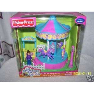  Fisher Price Go Anywhere Girls Musical Carousel Toys 