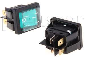 Green Rocker Switches for Carpet Cleaning Extractors EDIC Part 