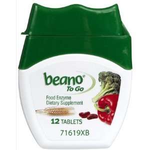  Beano Food Enzyme To Go Tabs, 12 ct (Quantity of 5 