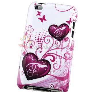   BUTTERFLY White Snap on HARD CASE SKIN FOR IPOD TOUCH 4 4th g Gen USA