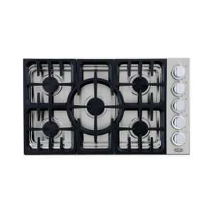  CDU365L Stainless Steel Gas Cooktop with 5 Sealed Dual Flow Burners 