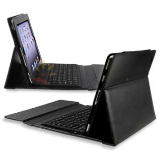 Black Bluetooth Keyboard+PU Leather Case Cover Stand For iPad 2 2nd 