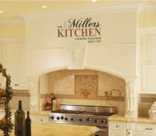 Millers Kitchen Cooking Together Vinyl Wall Word Art  