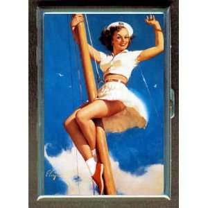   GIRL UP POLE ID CREDIT CARD WALLET CIGARETTE CASE COMPACT MIRROR