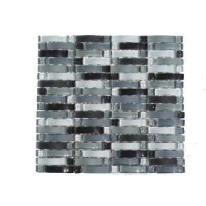 Gray Curved Mosaic Glass Tile / 55 sq ft
