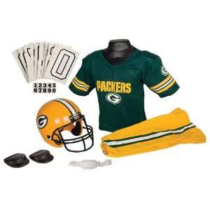  Green Bay Packers Youth Nfl Deluxe Helmet And Uniform Set 