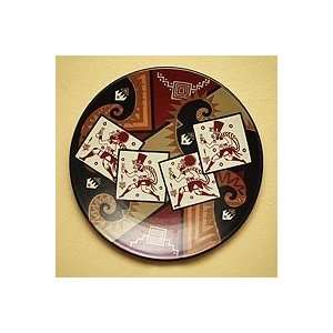  NOVICA Decorative ceramic plate, Scissors Dance