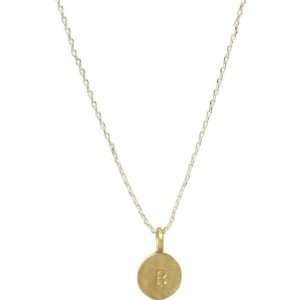  Heather Pullis Designs Initial Pendant (Gold R): Jewelry