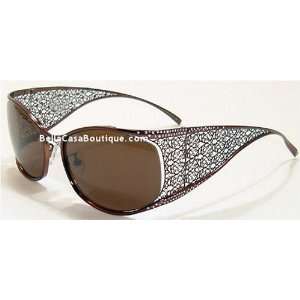  JUDITH LEIBER Sunglasses 1552 02 COPPER / BROWN with 