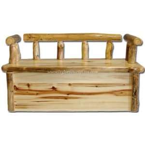  Beartooth Aspen Log Hope Chest with Arm & Back Rest