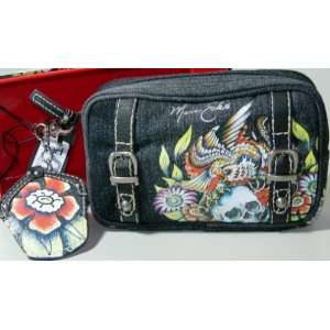  Red By Marc Ecko Square Cosmetic Makeup Toiletry Bag with 