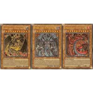 Yu Gi Oh Upper Deck Lords Card Set   Hamon, Raviel, Uria (Lord / God 