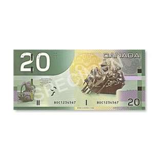    Canadian $20 Bill Bank of Canada Banknote in Canadian Dollars