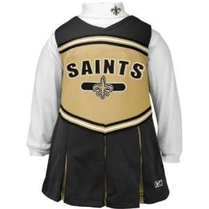 Reebok New Orleans Saints Preschool Black 2 Piece Cheerleader Dress 